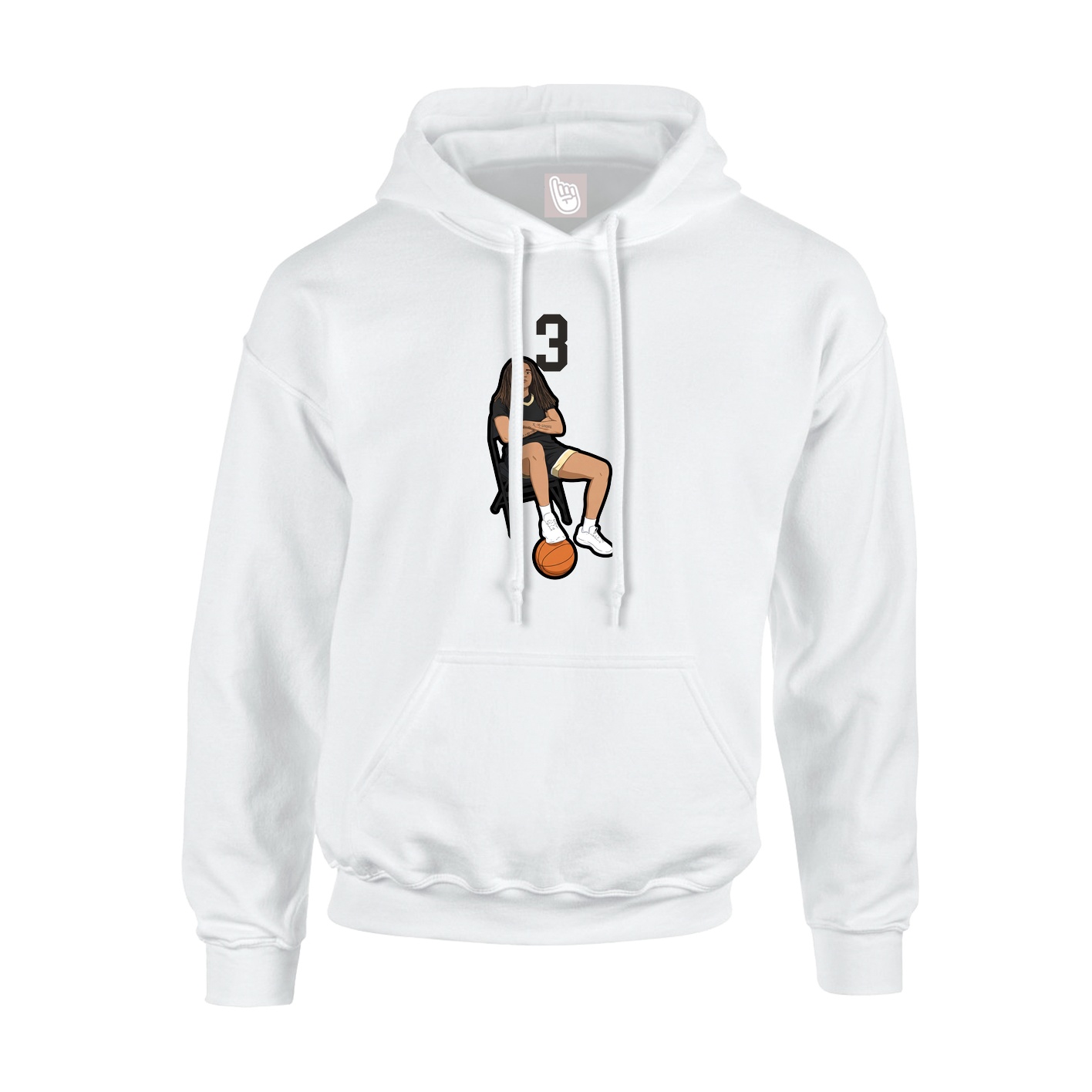 Hoodie — Number Top in White
