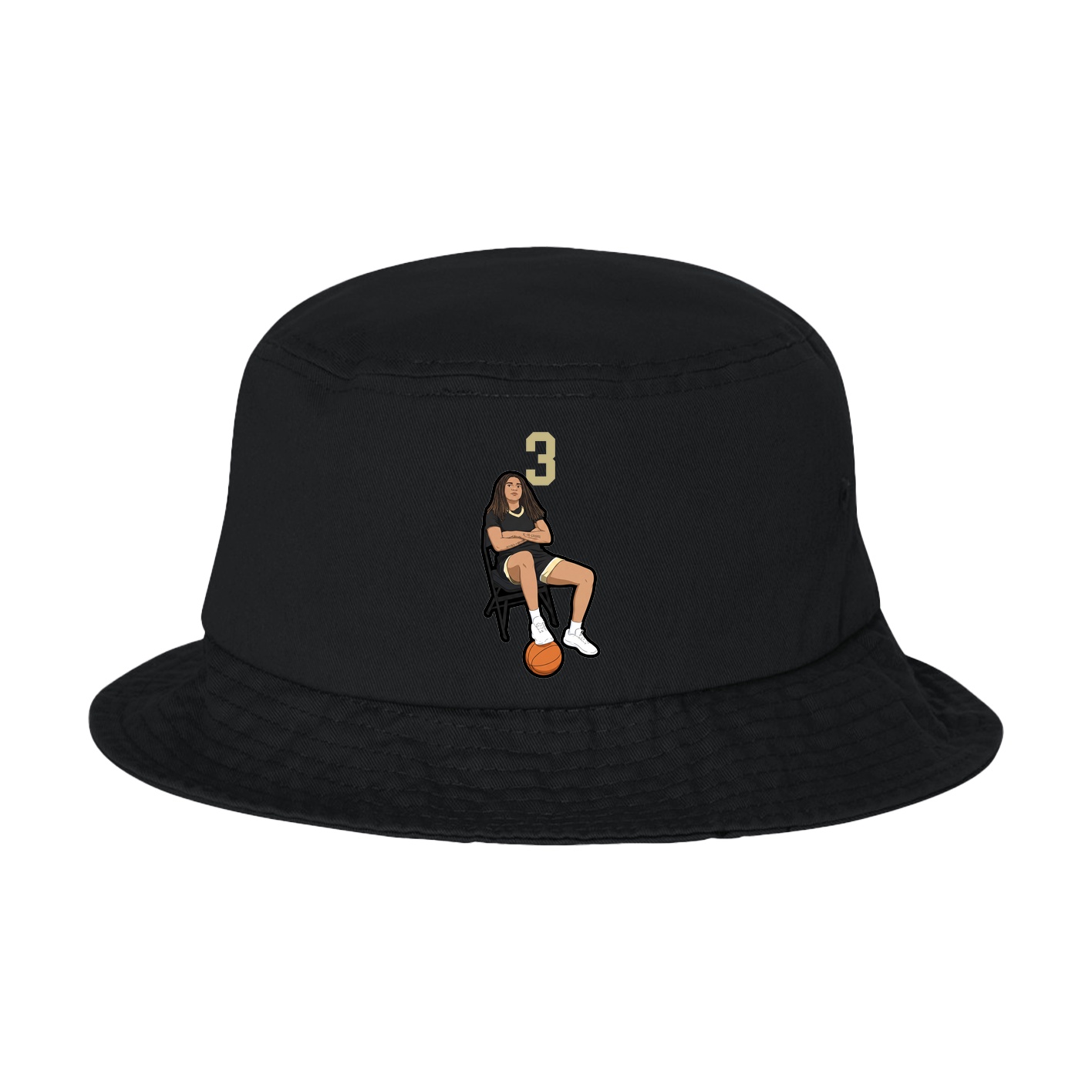 Bucket Cap — Number Top in Black