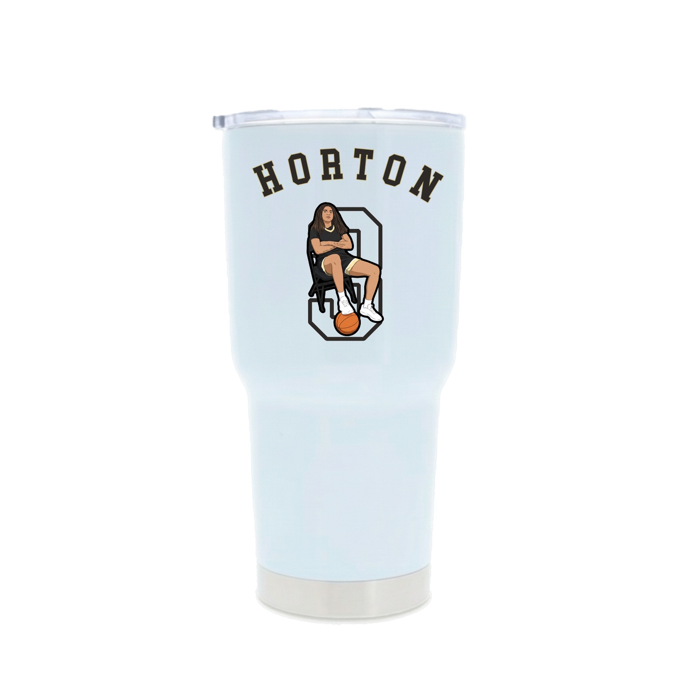 30oz Stainless Steel Tumbler — Shirsey Arch in White