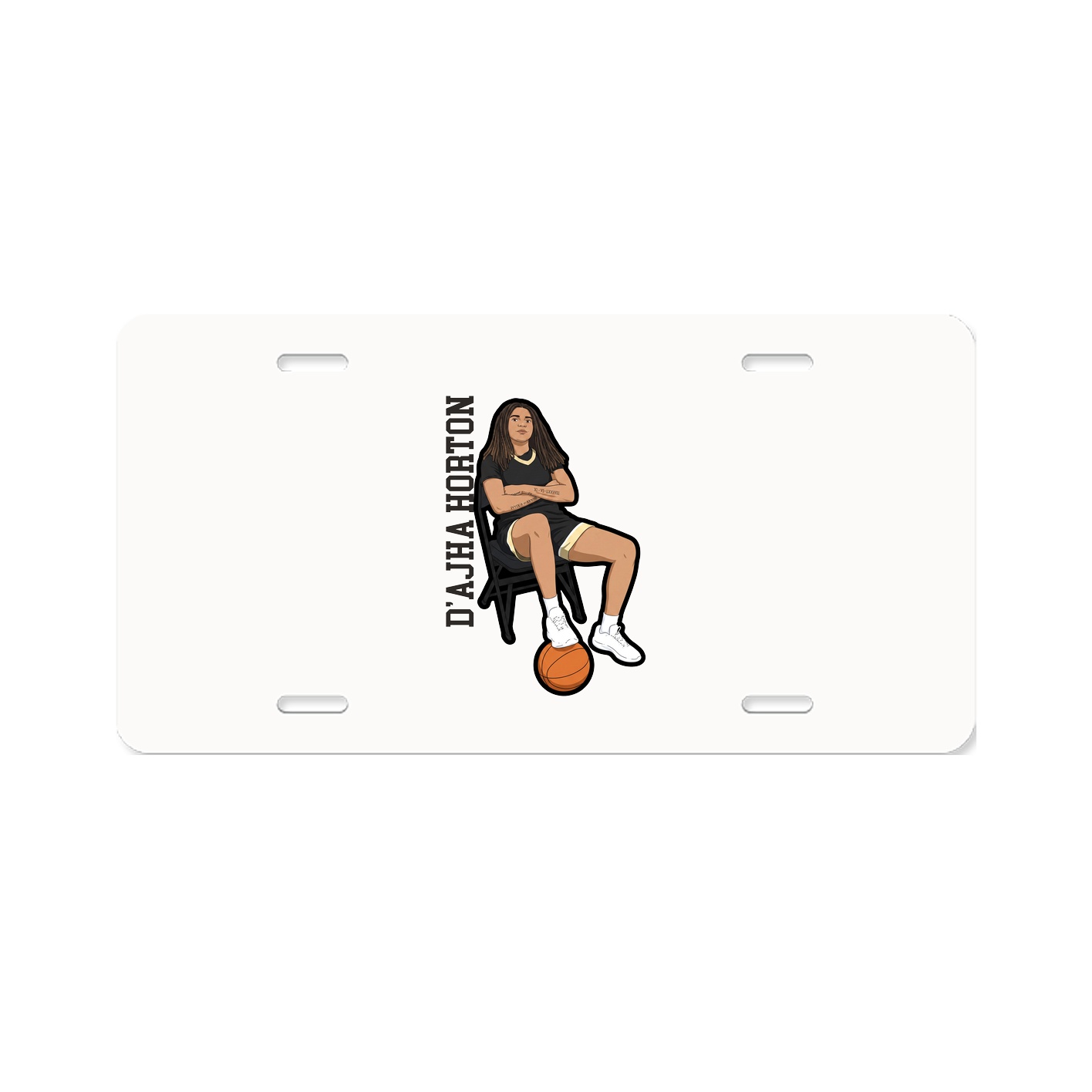 License Plate — Name Vertical in Classic