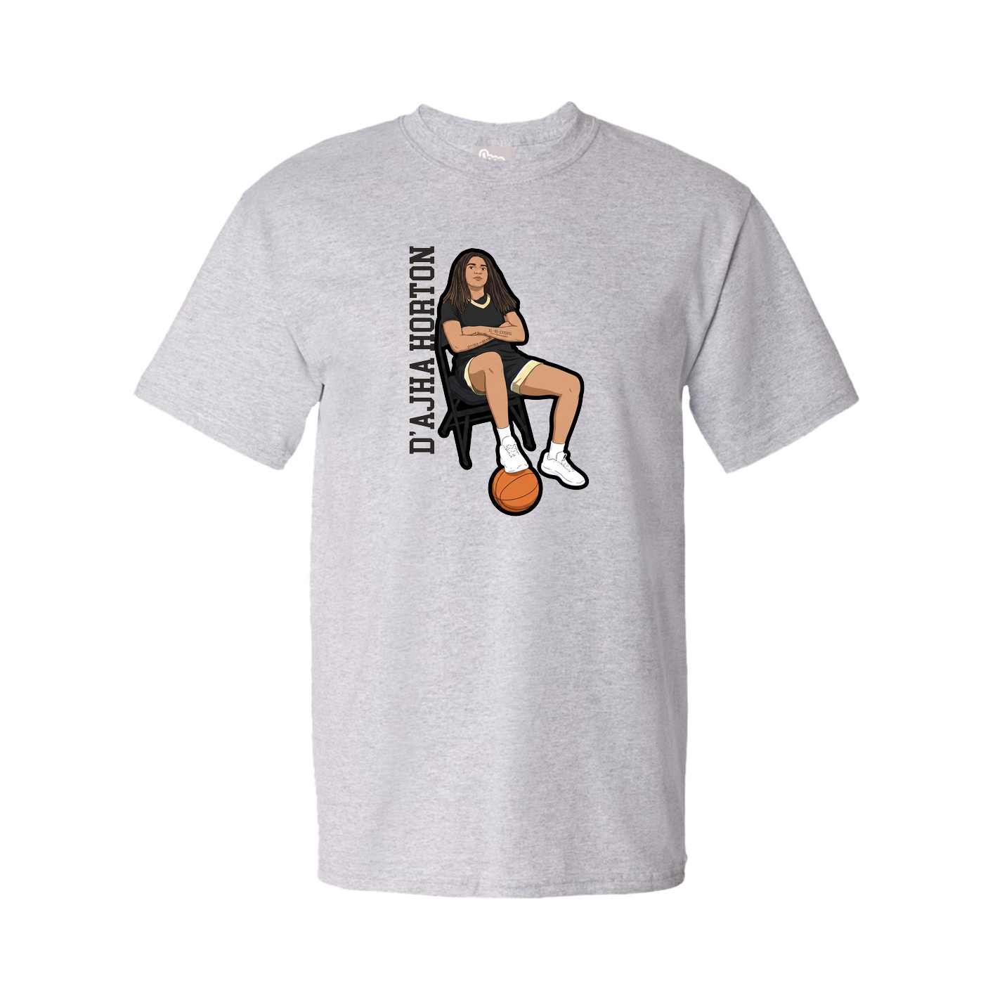 Youth Tee — Name Vertical in Grey