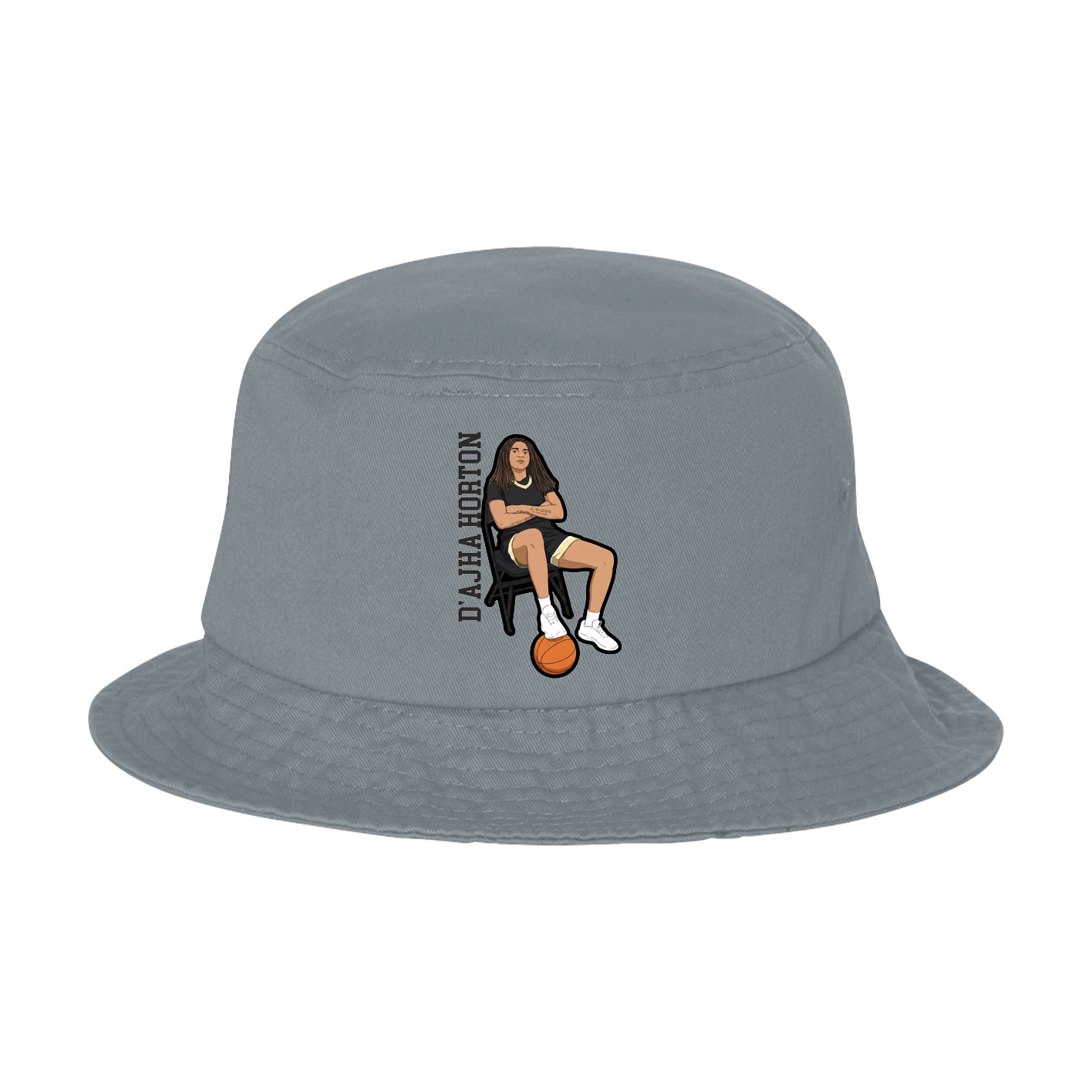 Bucket Cap — Name Vertical in Grey