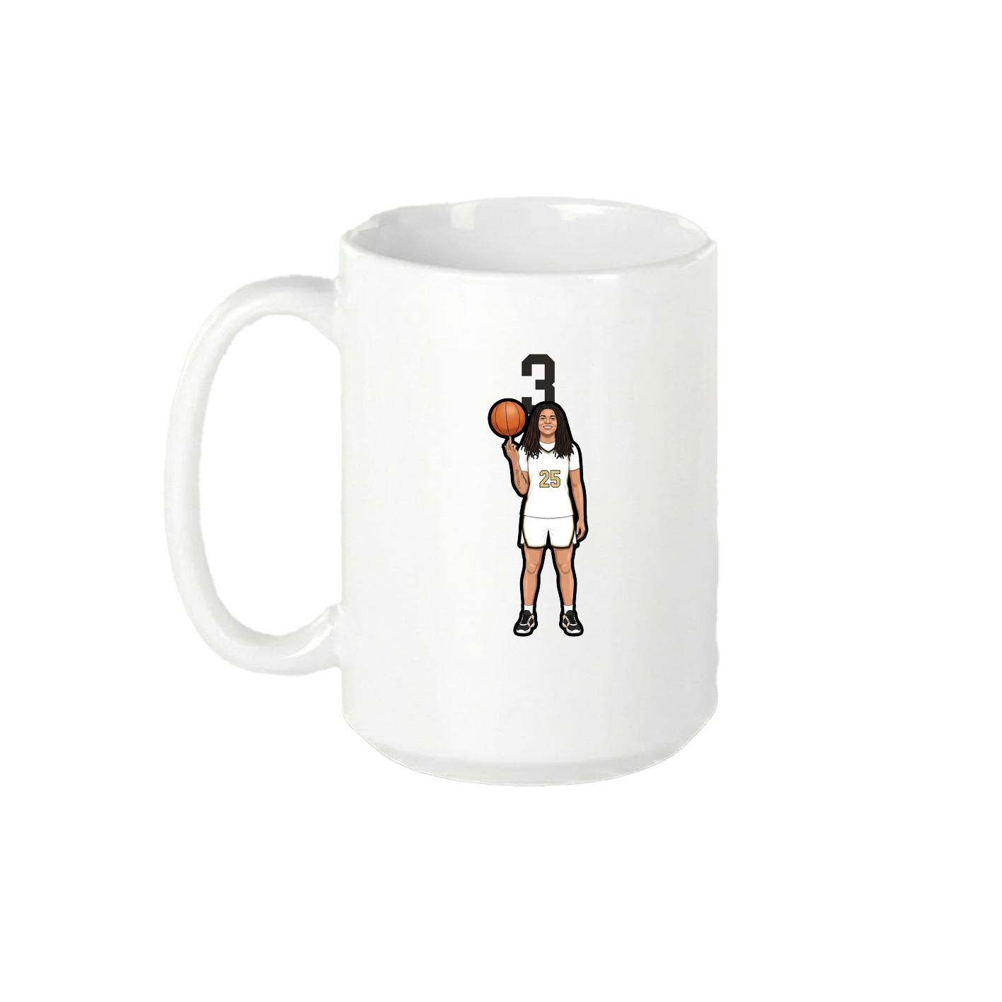15oz Coffee Mug — Number Top in White