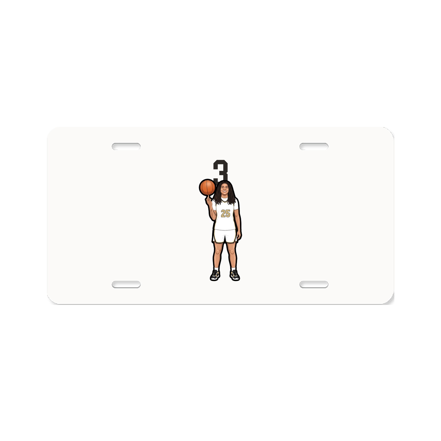 License Plate — Number Top in Classic