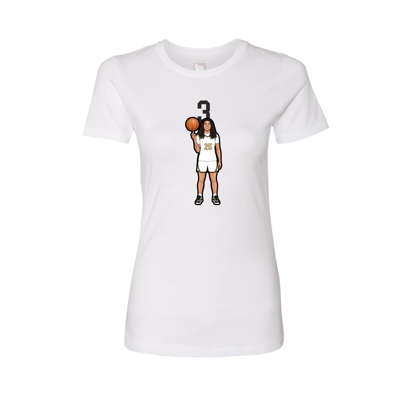 Womens Tee — Number Top in White