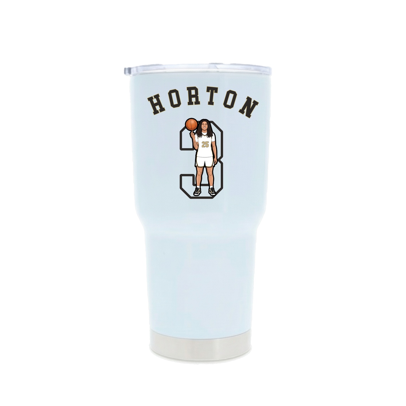 30oz Stainless Steel Tumbler — Shirsey Arch in White