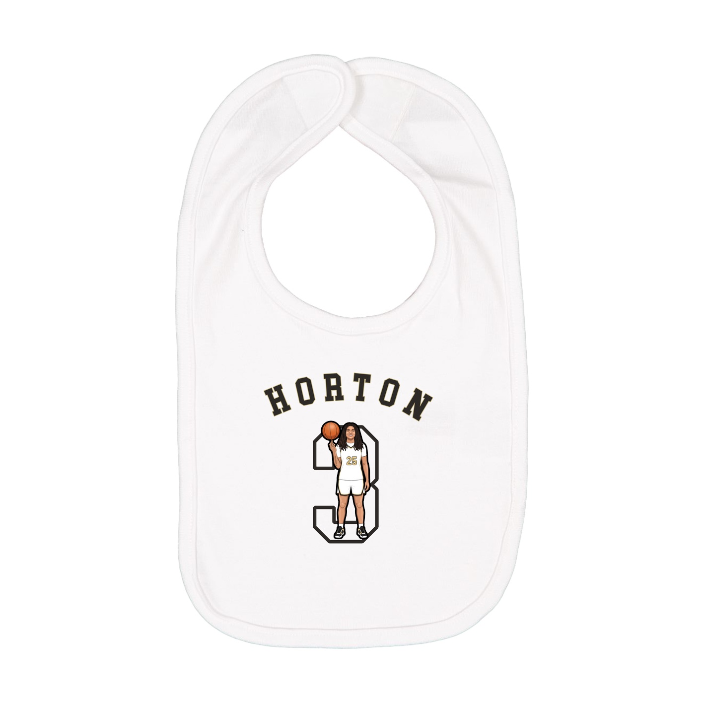 Infant Bib — Shirsey Arch in White