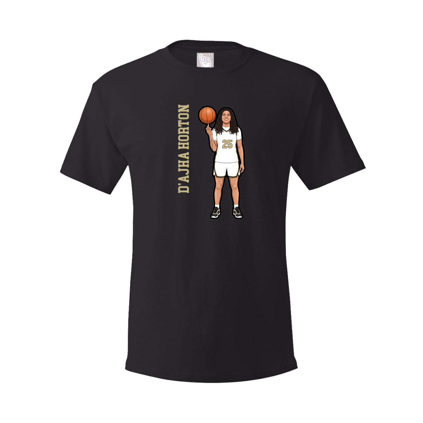 Youth Tee — Name Vertical in Black
