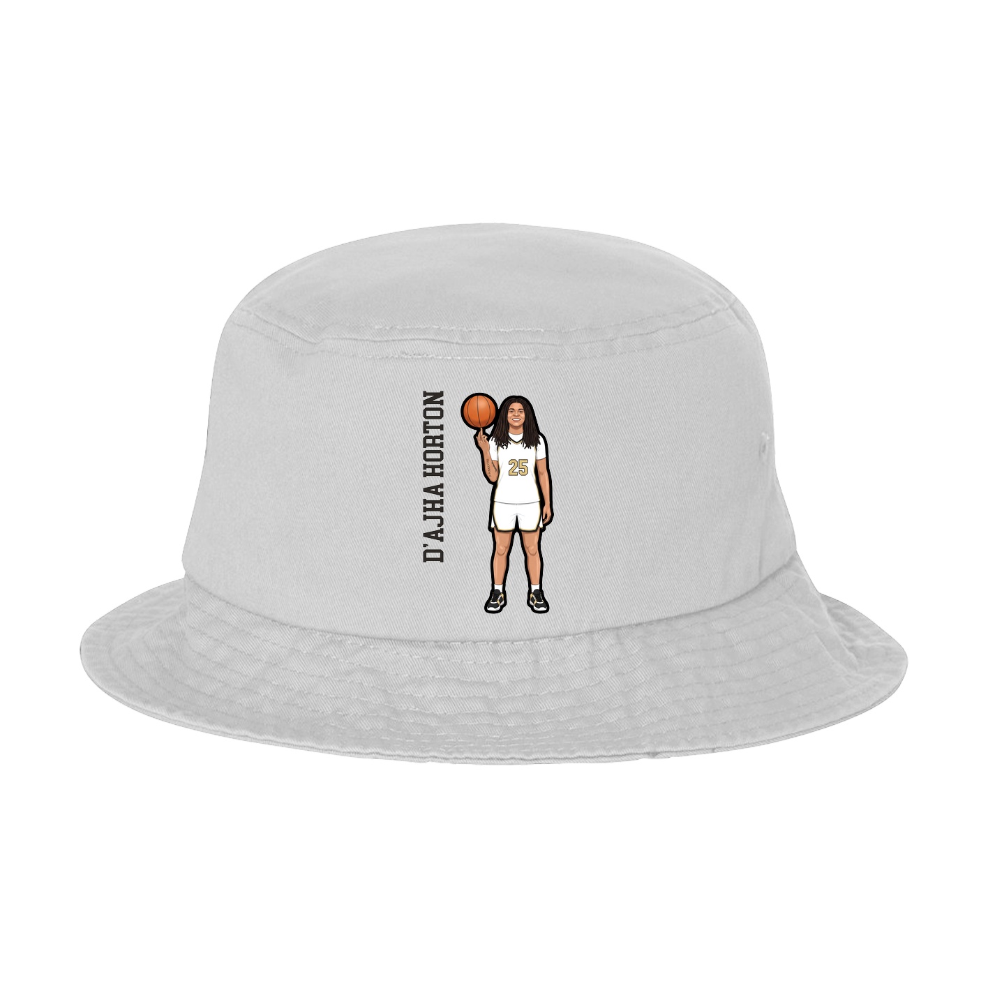 Bucket Cap — Name Vertical in White