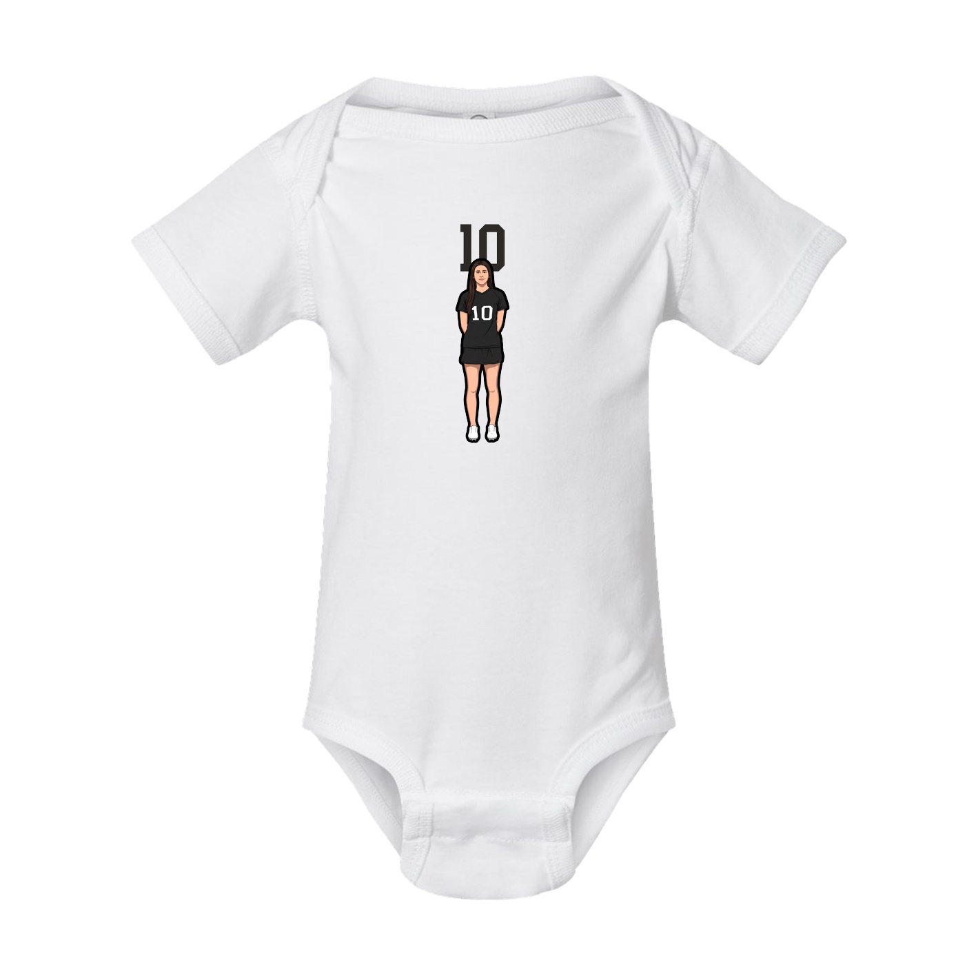 Baby Onesie — Number Top in White
