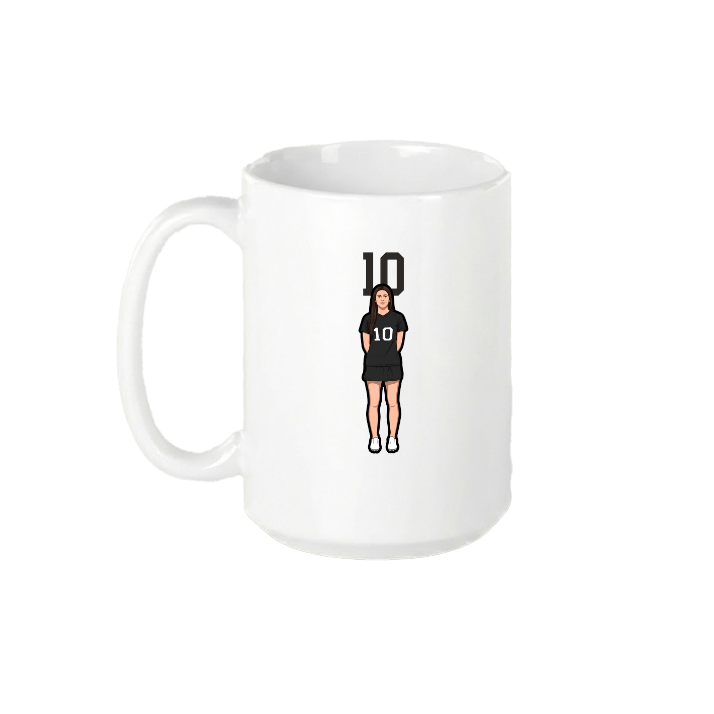 15oz Coffee Mug — Number Top in White