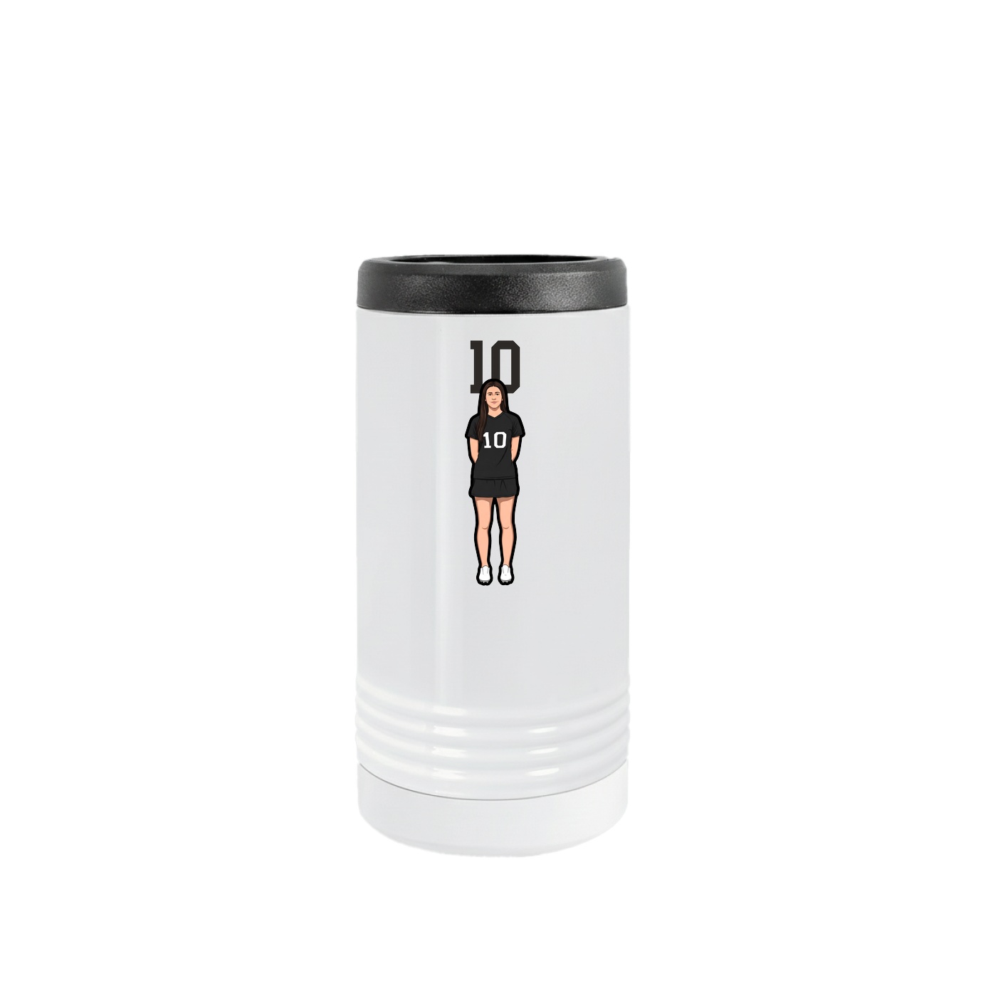 Slim Beverage Holder — Number Top in White