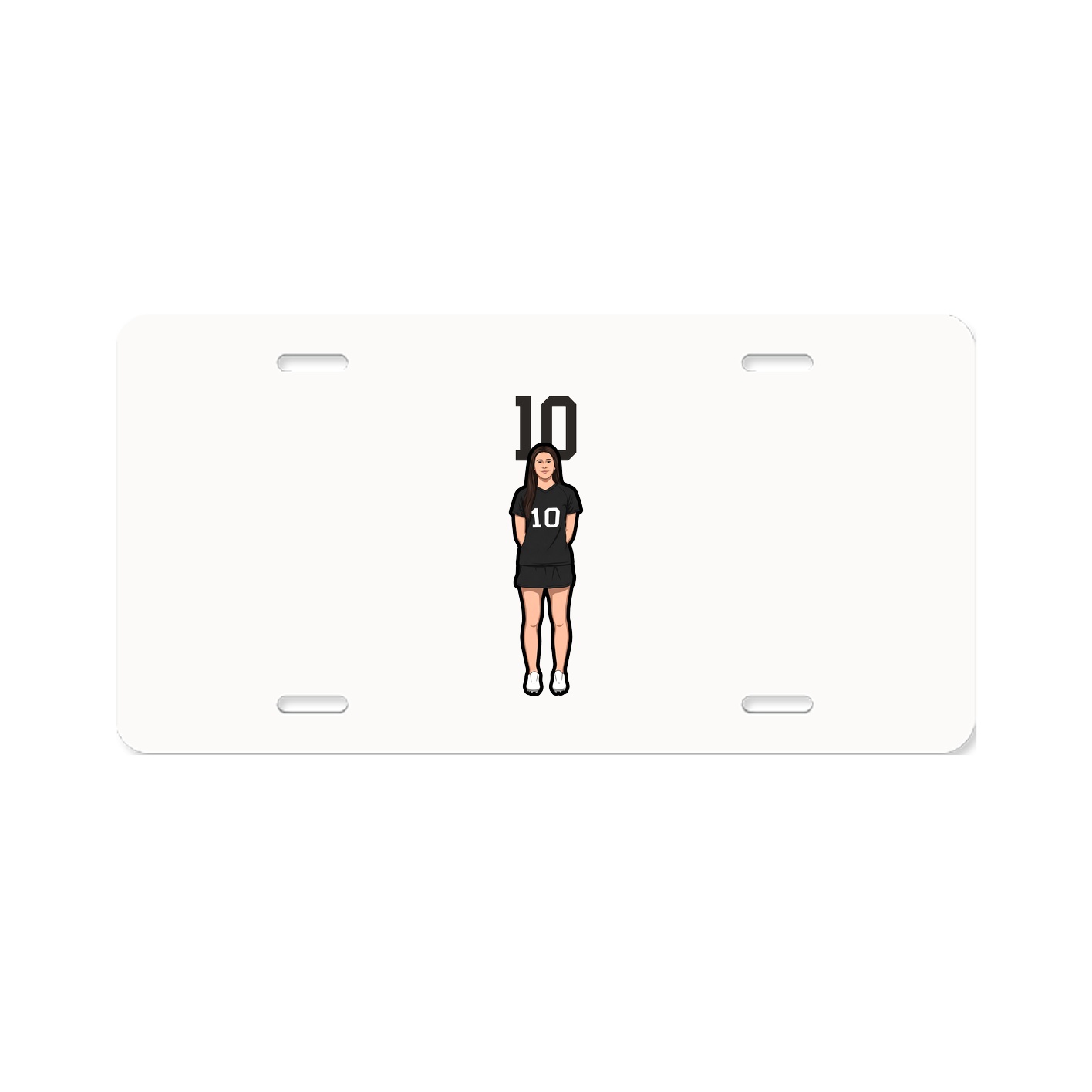 License Plate — Number Top in Classic