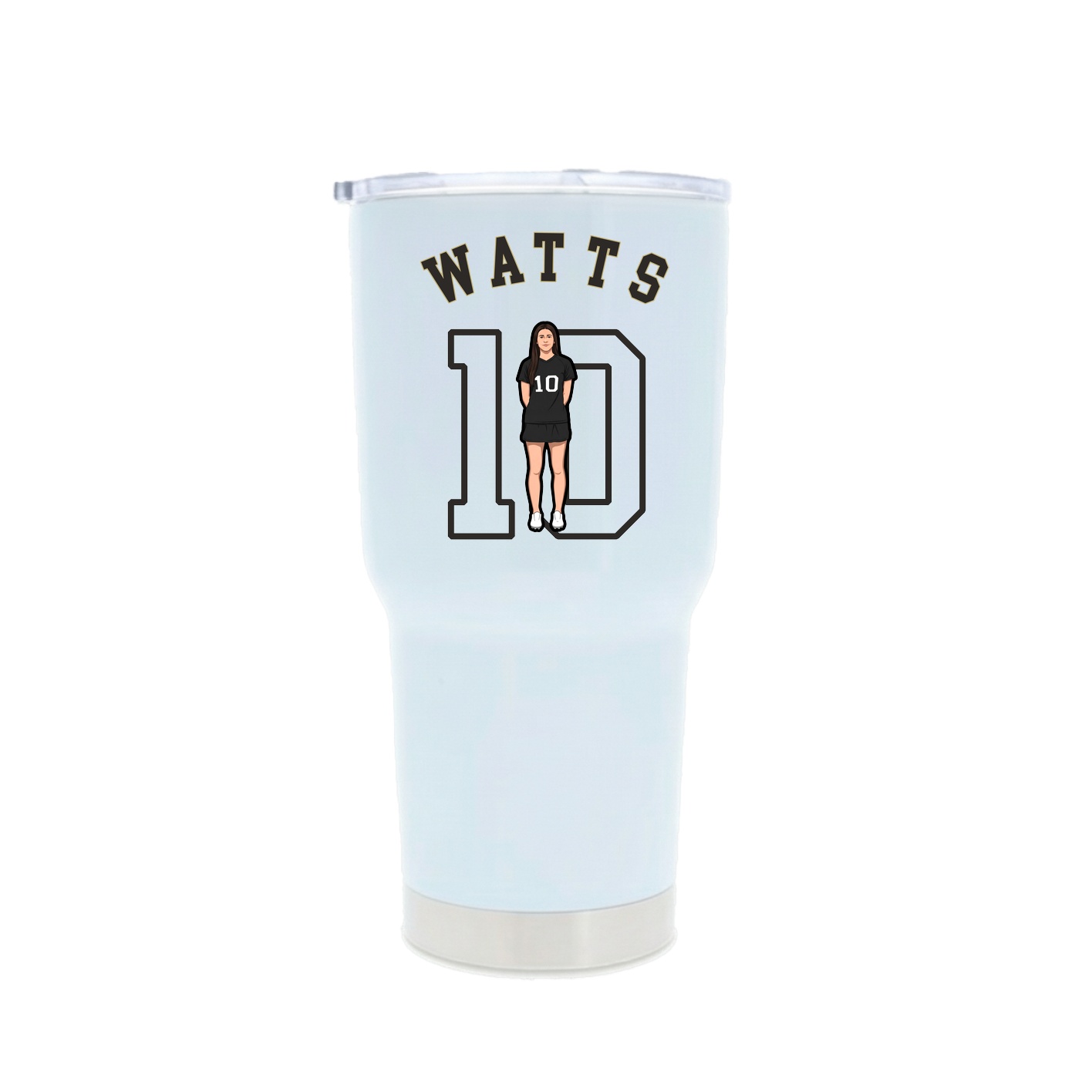 30oz Stainless Steel Tumbler — Shirsey Arch in White