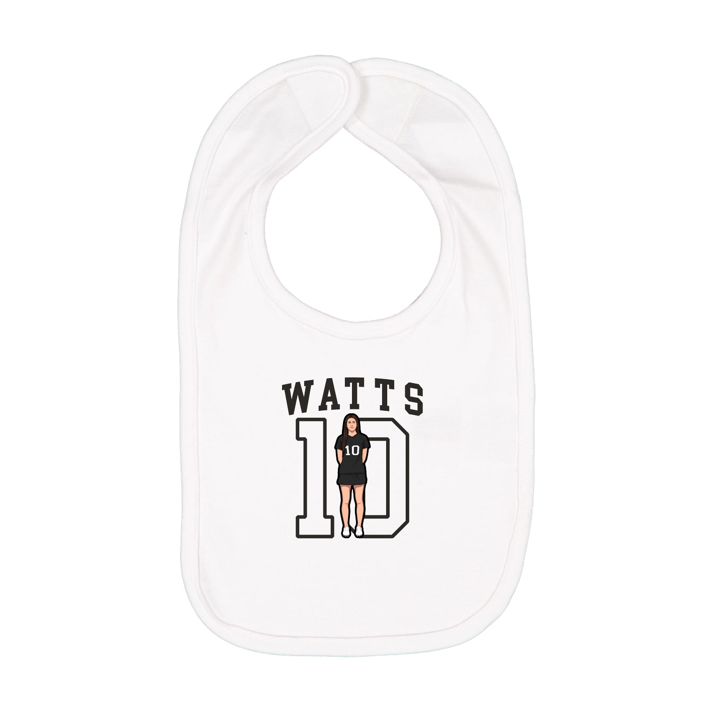 Infant Bib — Shirsey in White