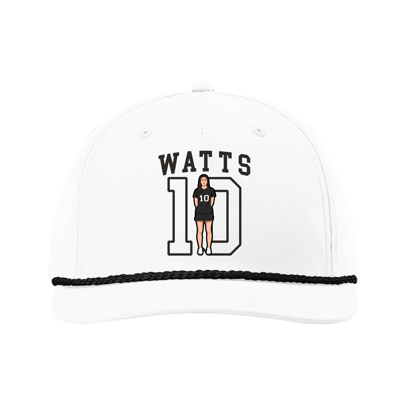 Five-Panel Classic Rope Cap — Shirsey in White