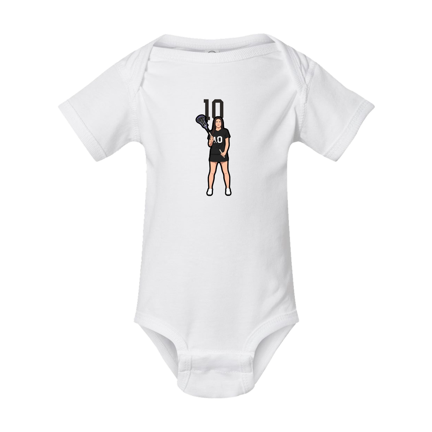 Baby Onesie — Number Top in White