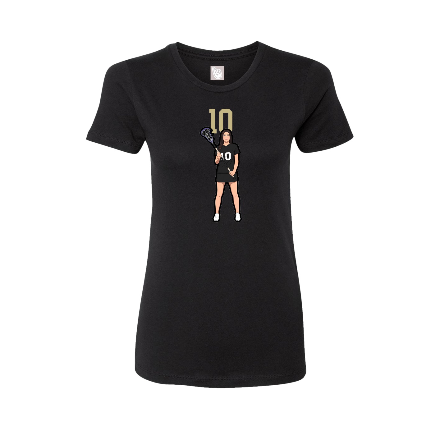 Womens Tee — Number Top in Black