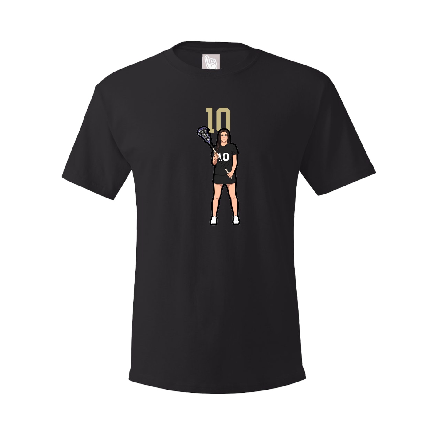 Youth Tee — Number Top in Black