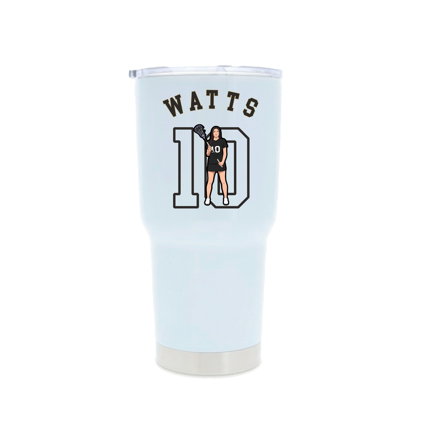 30oz Stainless Steel Tumbler — Shirsey Arch in White