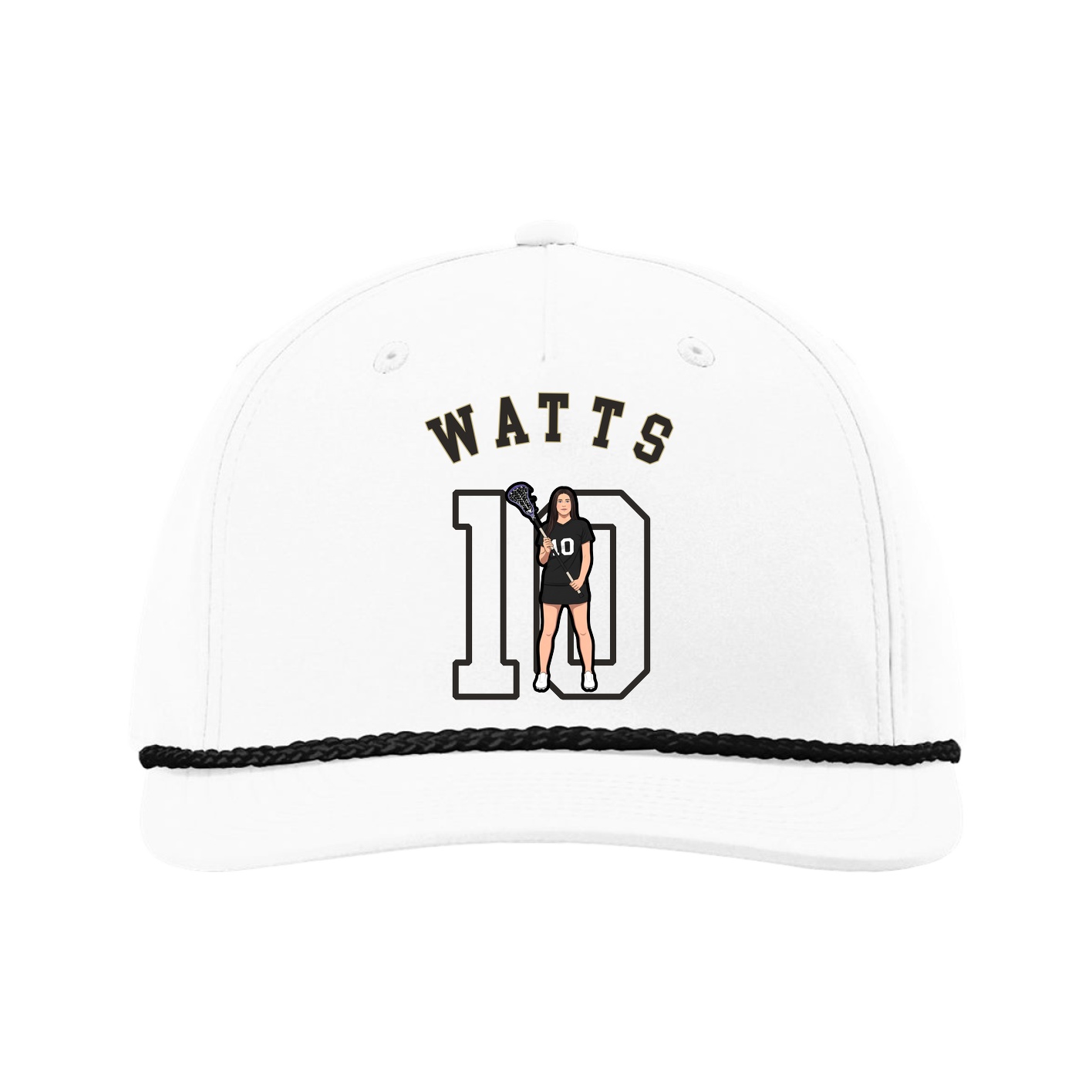 Five-Panel Classic Rope Cap — Shirsey Arch in White