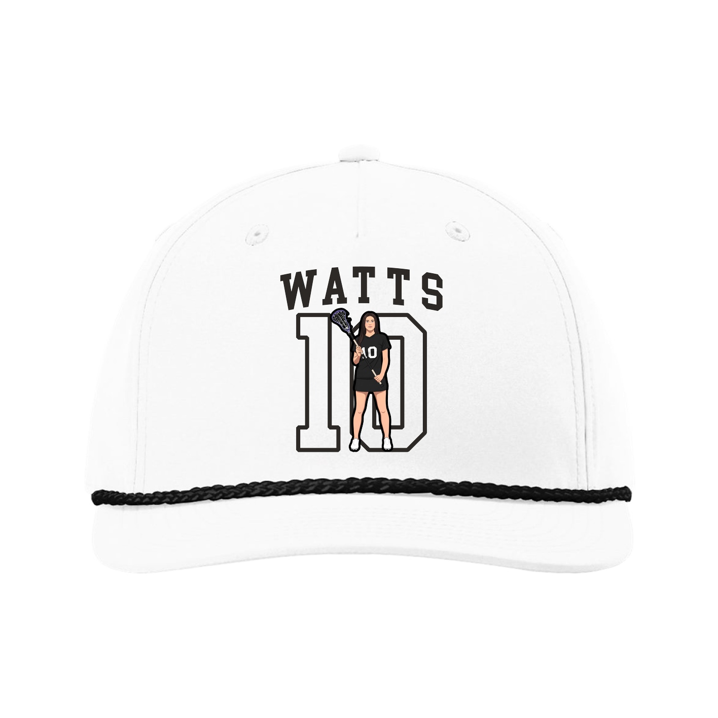 Five-Panel Classic Rope Cap — Shirsey in White