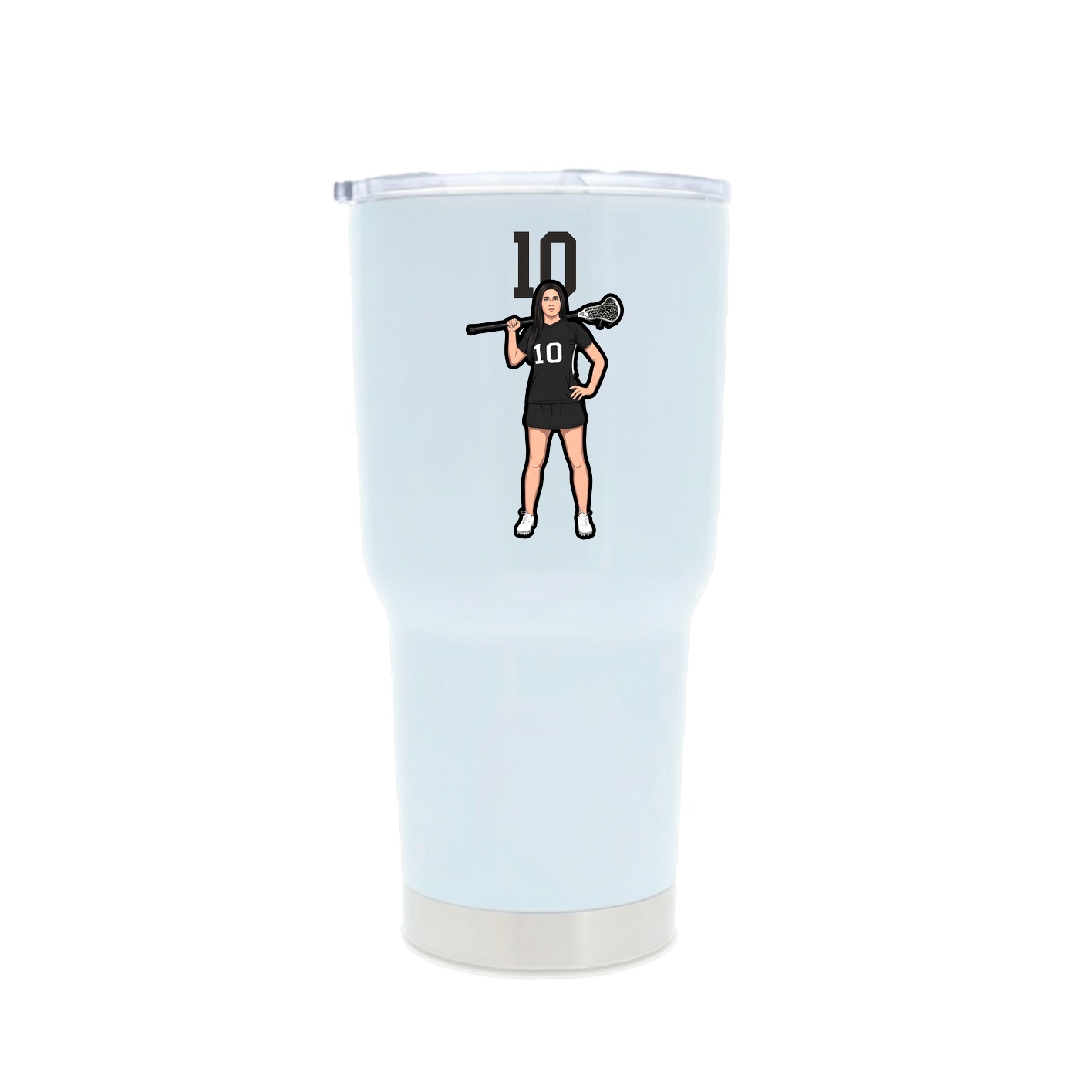 30oz Stainless Steel Tumbler — Number Top in White