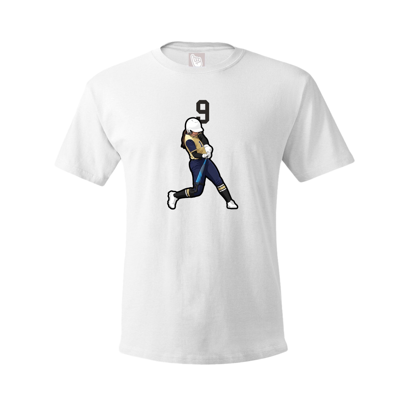 Youth Tee — Number Top in White