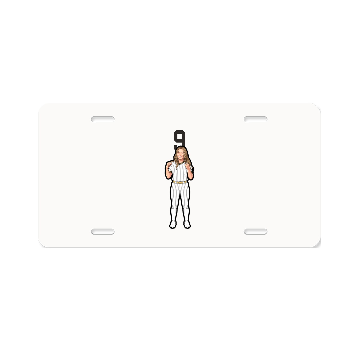 License Plate — Number Top in Classic