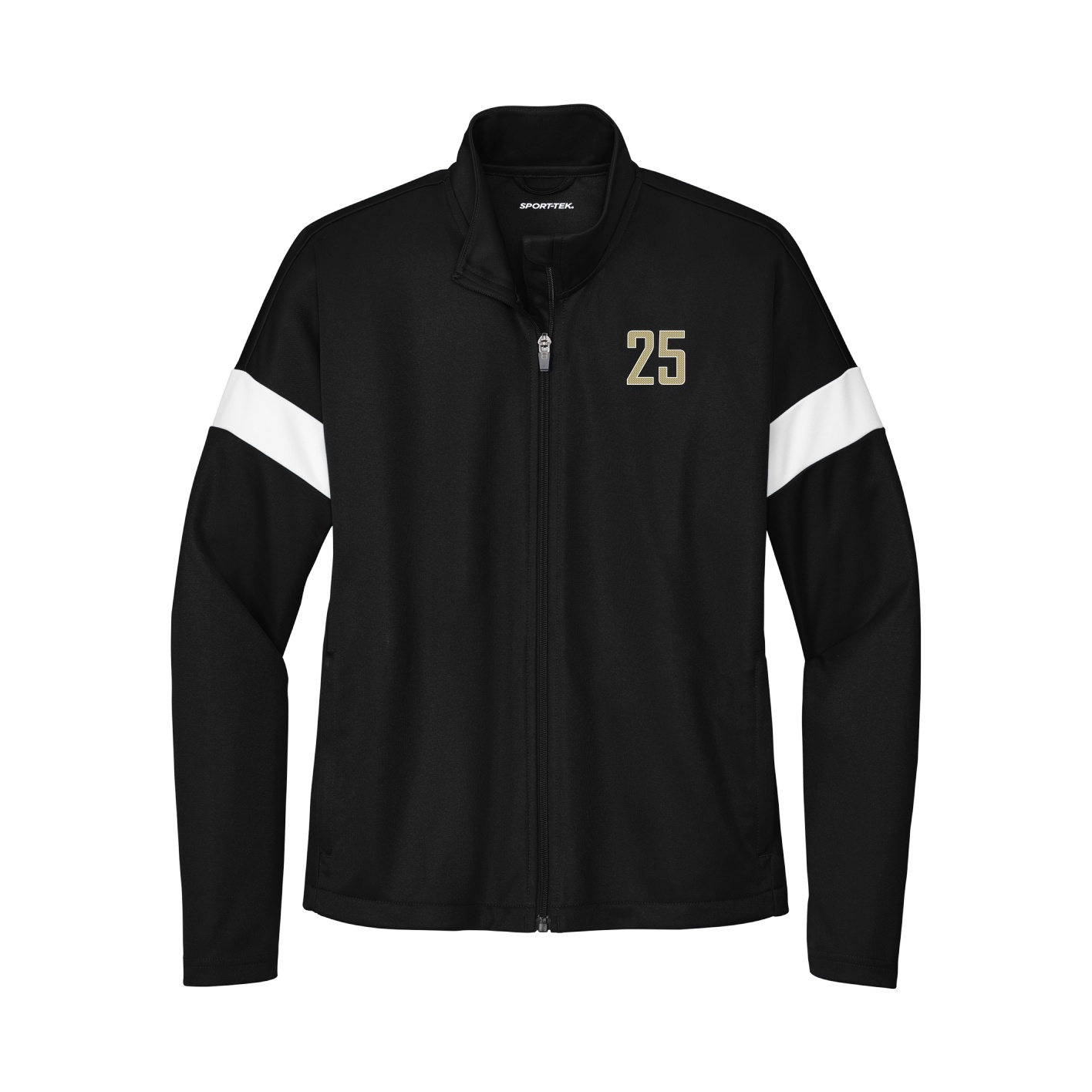 Womens Team Travel Full-Zip Jacket — Front Shirsy in Black/White