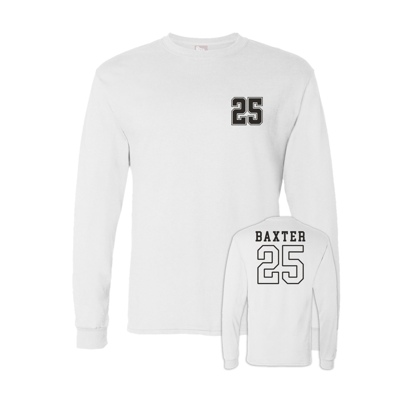 Long Sleeve Tee — Chest Back in White