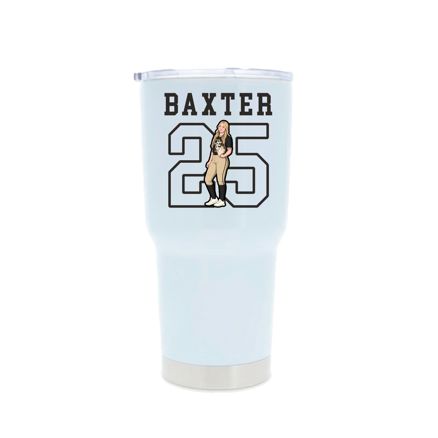 30oz Stainless Steel Tumbler — Shirsey in White