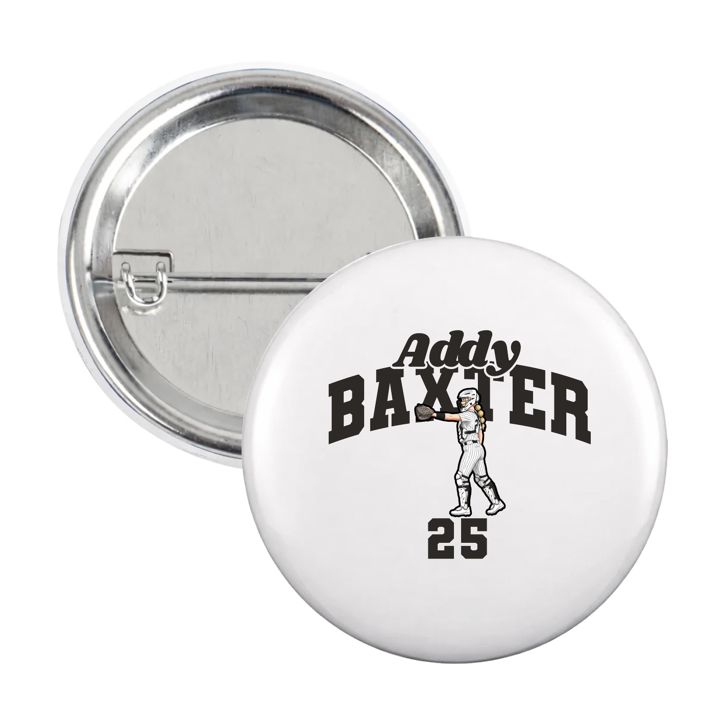 Game Day Button — Signature Arch in White