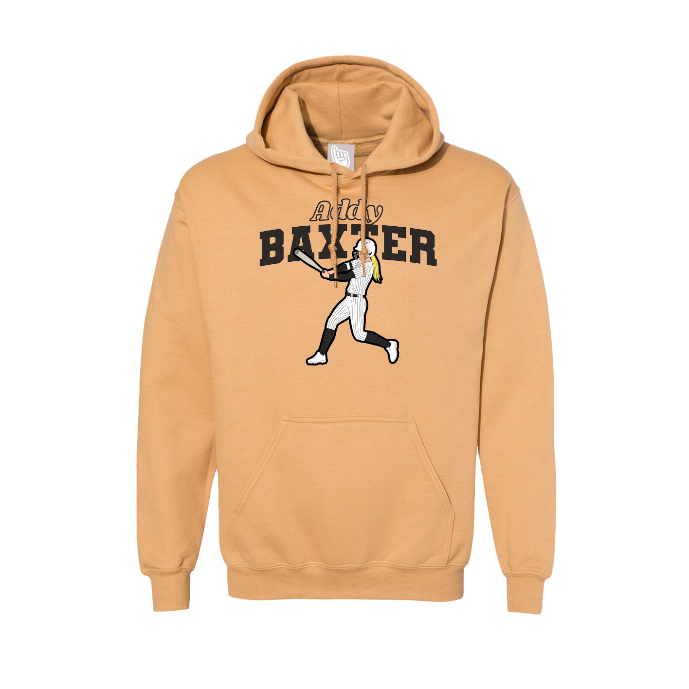 Hoodie — Name Arch in Vegas Gold