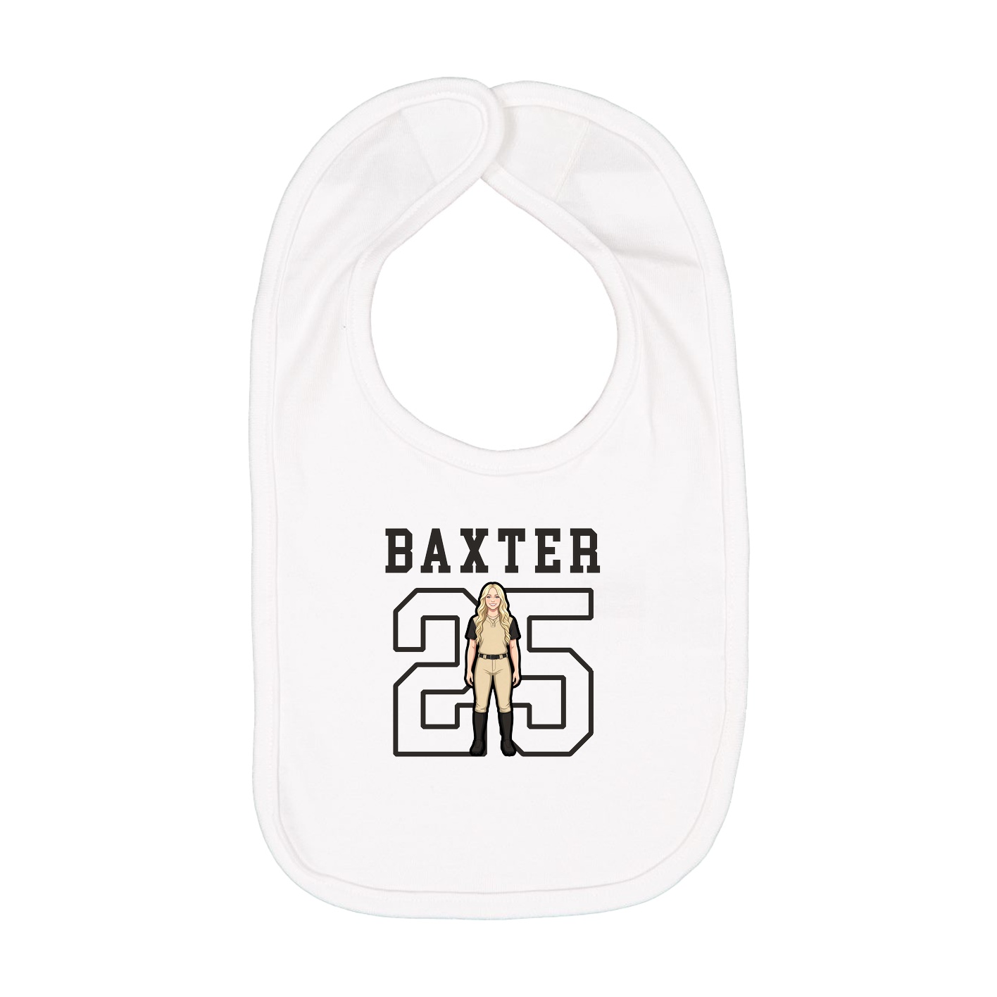 Infant Bib — Shirsey in White