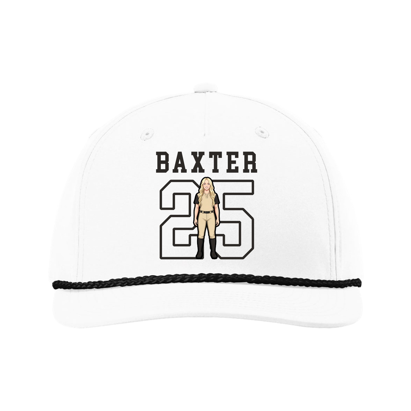 Five-Panel Classic Rope Cap — Shirsey in White