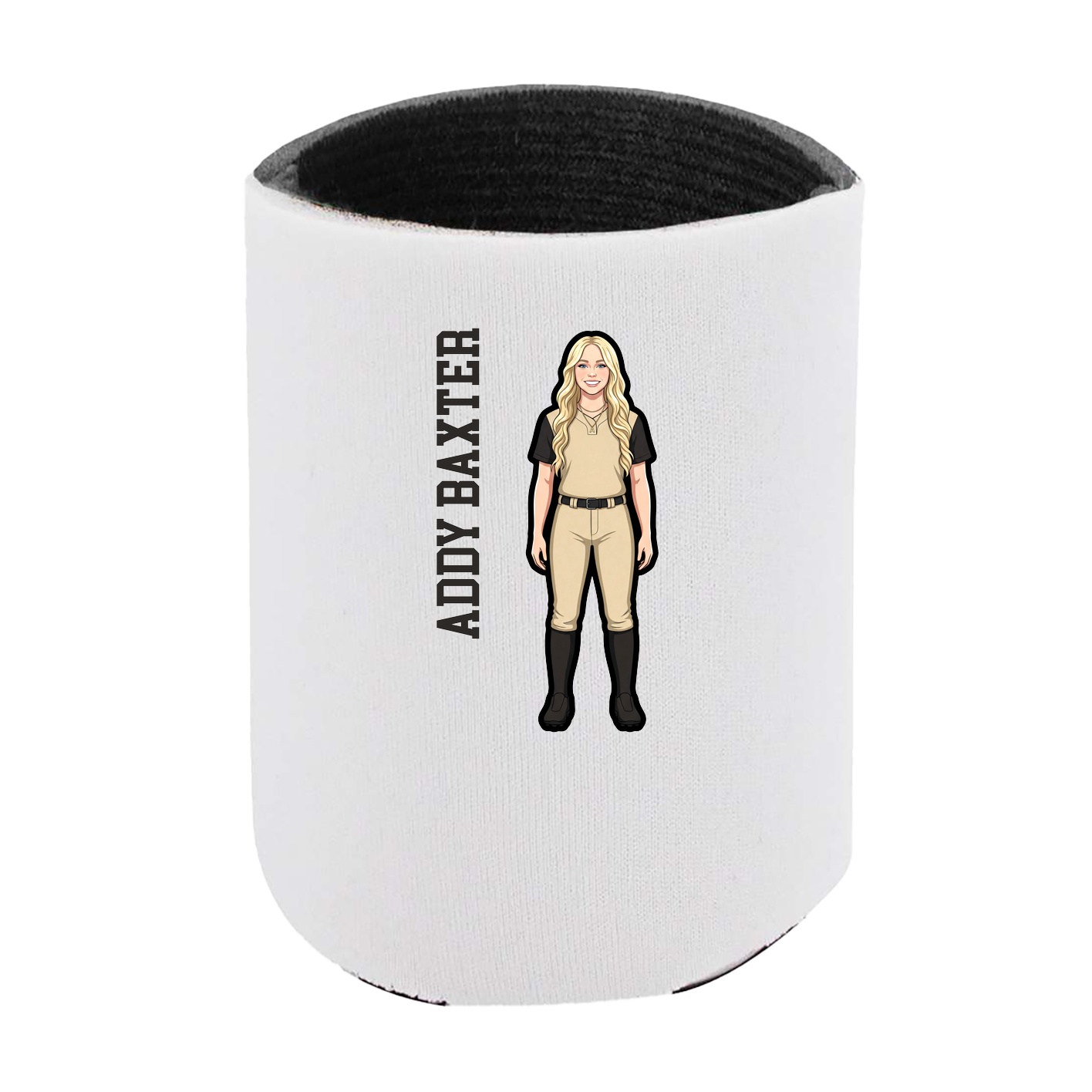 Can Holder — Name Vertical in White