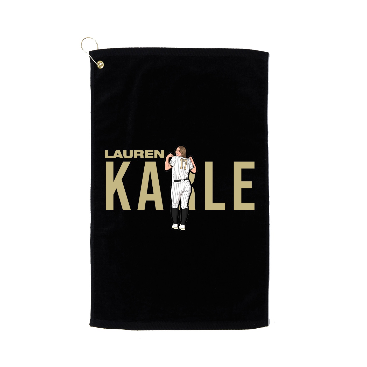 Golf Towel — Player Name in Black