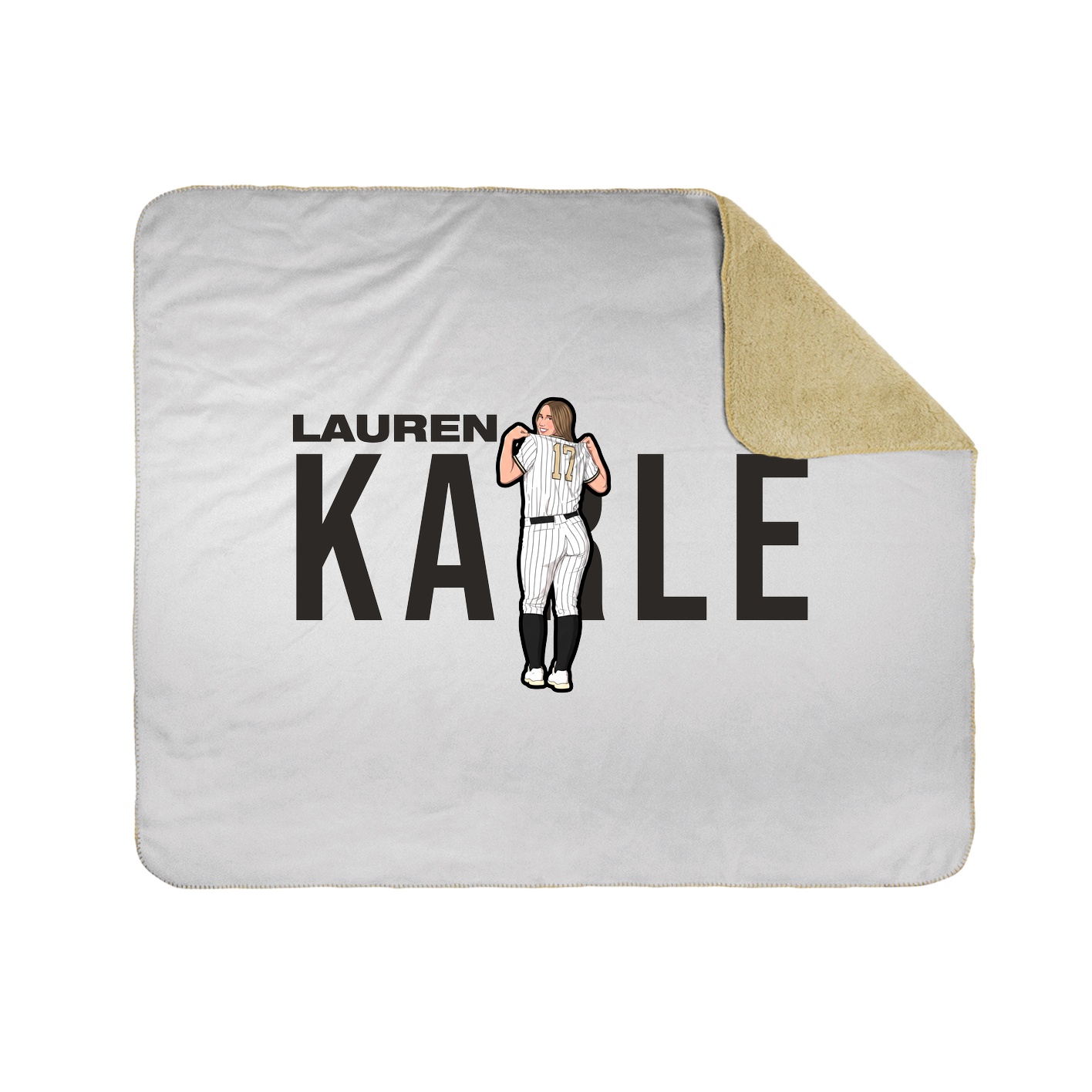 Throw Blanket — Player Name in White