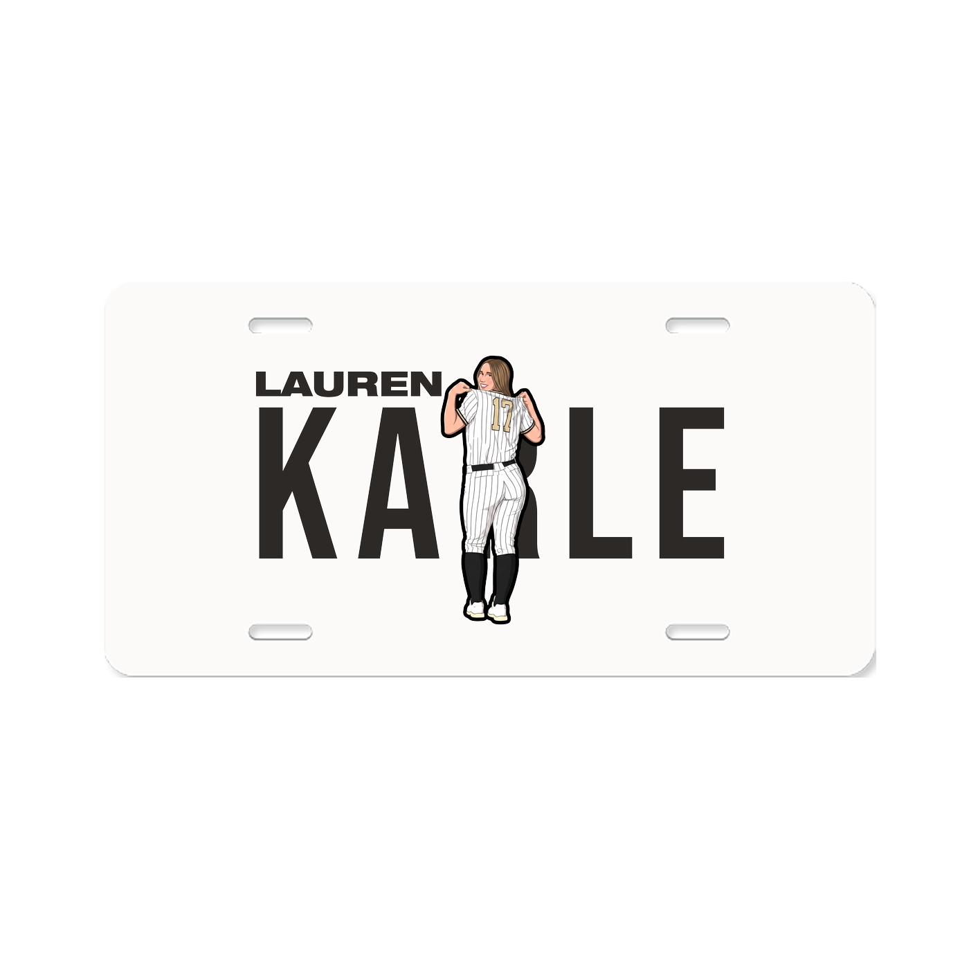 License Plate — Player Name in Classic