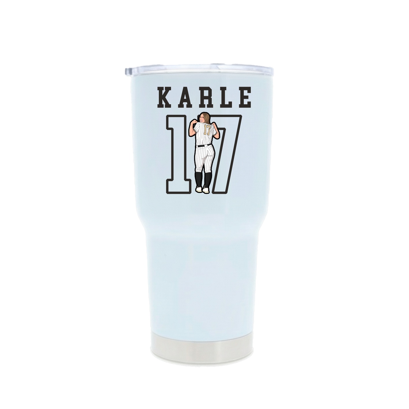 30oz Stainless Steel Tumbler — Shirsey in White