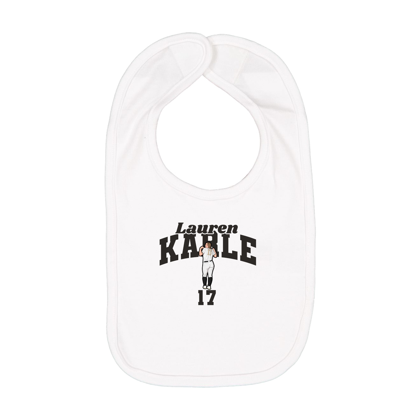 Infant Bib — Signature Arch in White