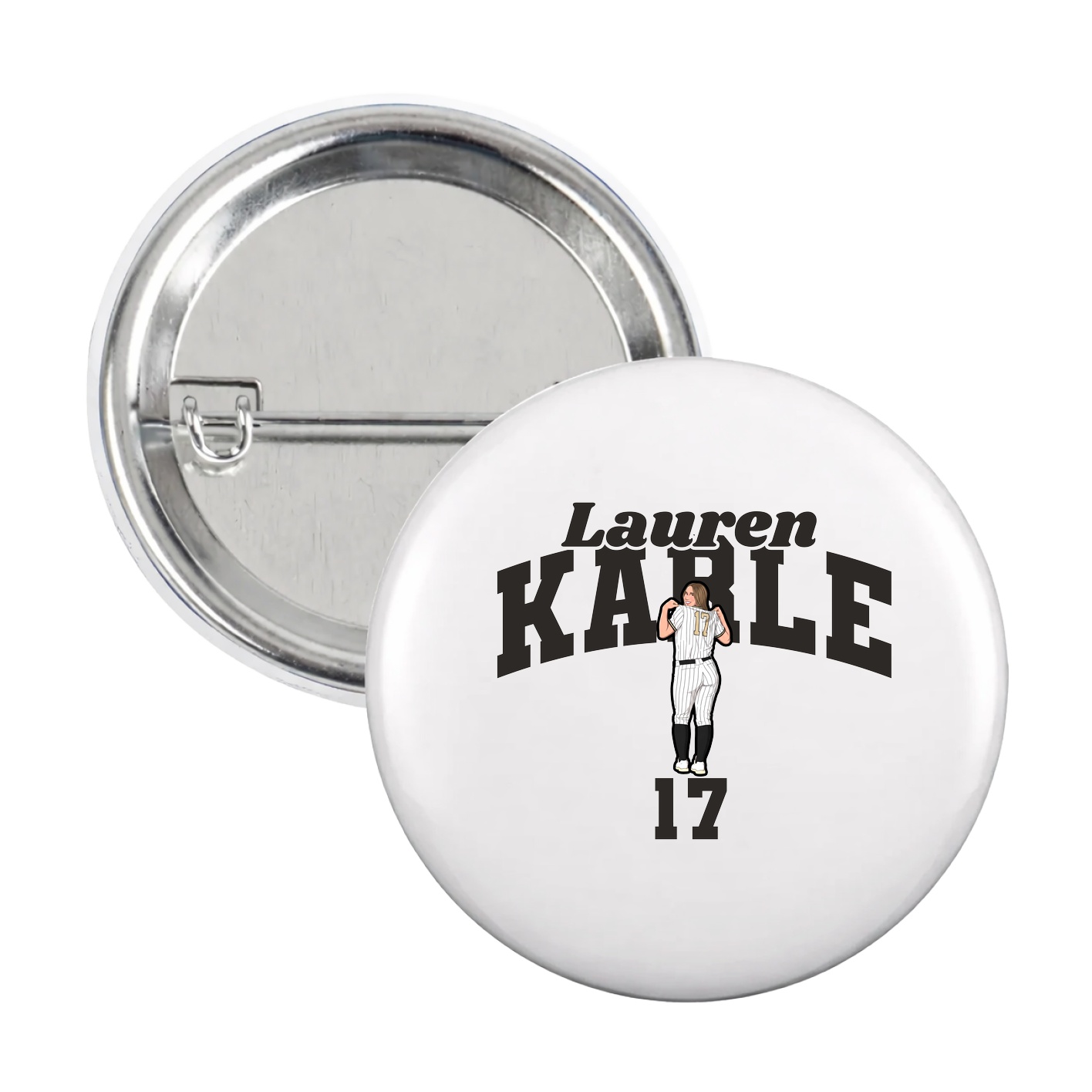 Game Day Button — Signature Arch in White