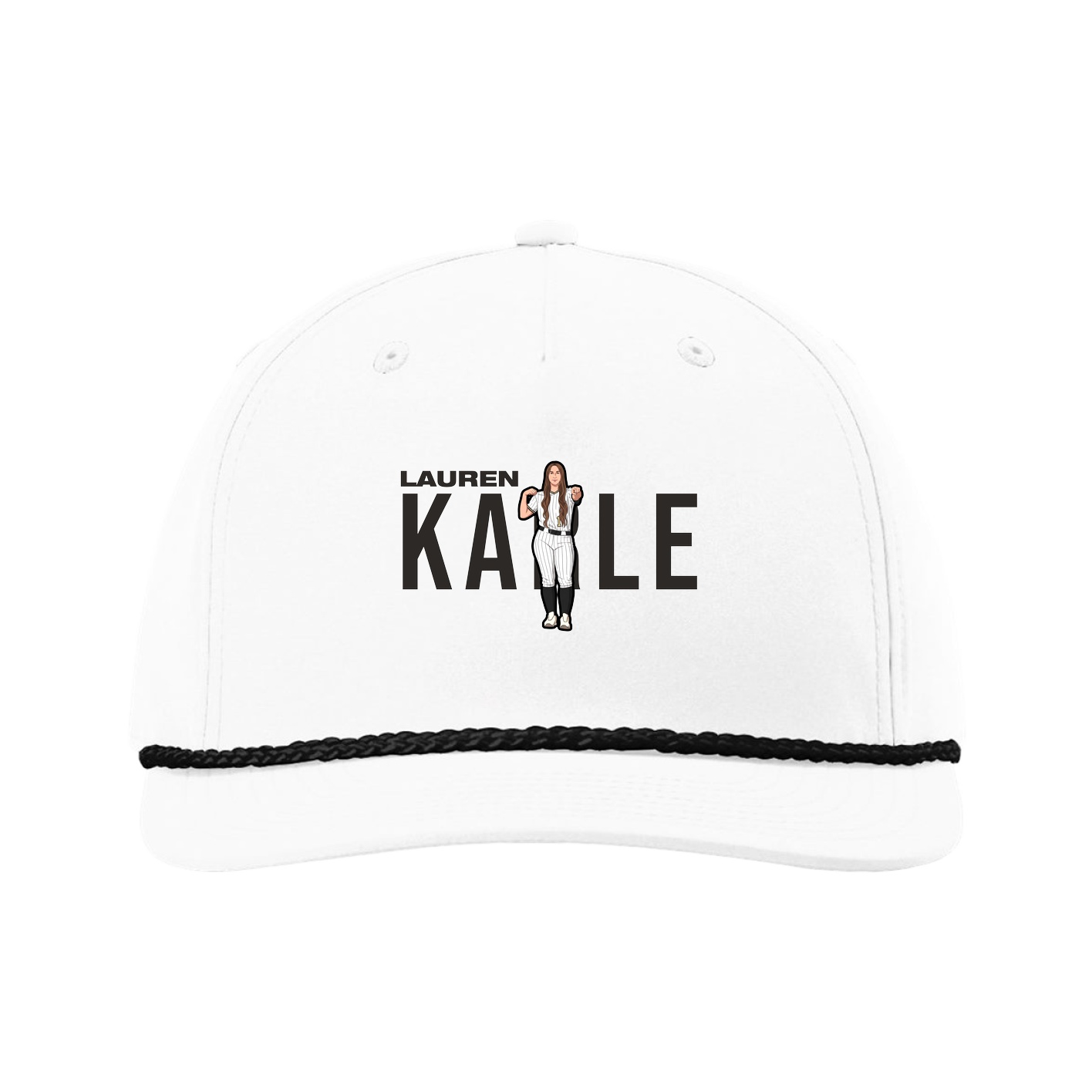 Five-Panel Classic Rope Cap — Player Name in White