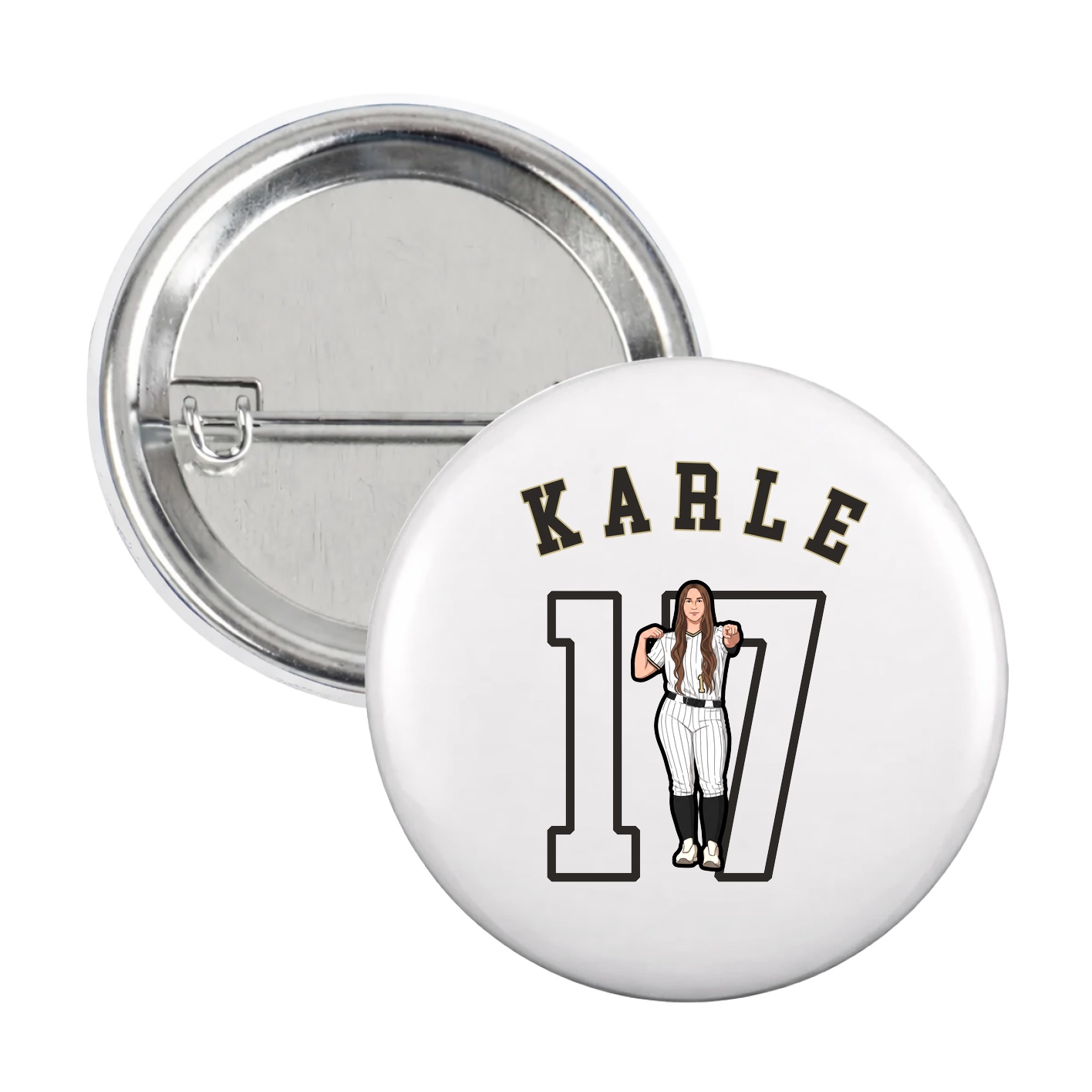 Game Day Button — Shirsey Arch in White