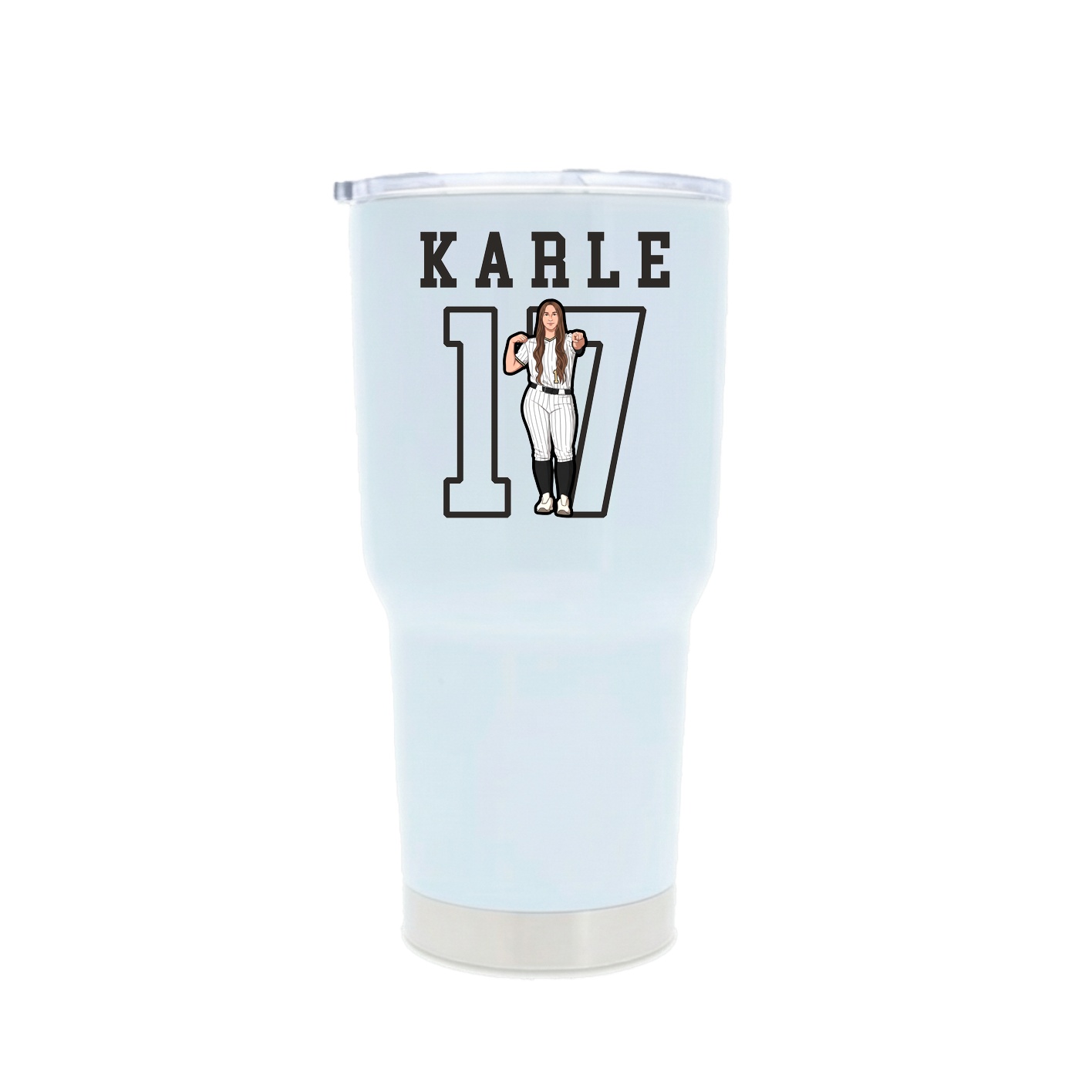 30oz Stainless Steel Tumbler — Shirsey in White