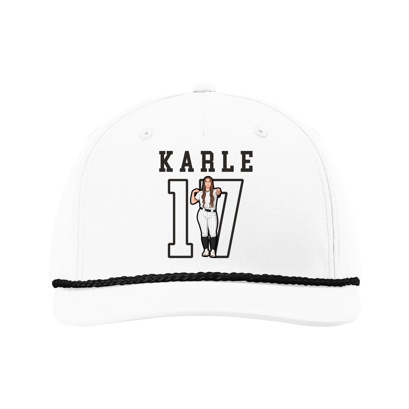 Five-Panel Classic Rope Cap — Shirsey in White
