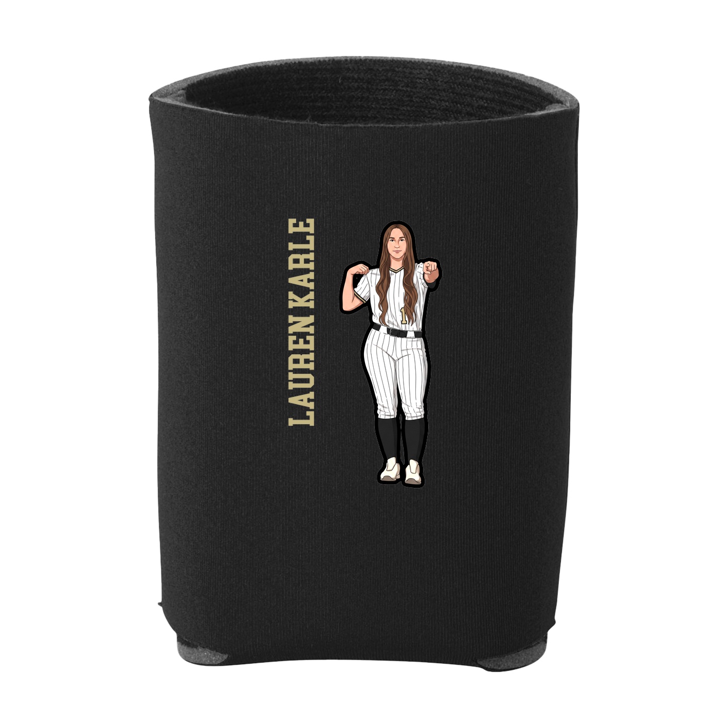 Can Holder — Name Vertical in Black