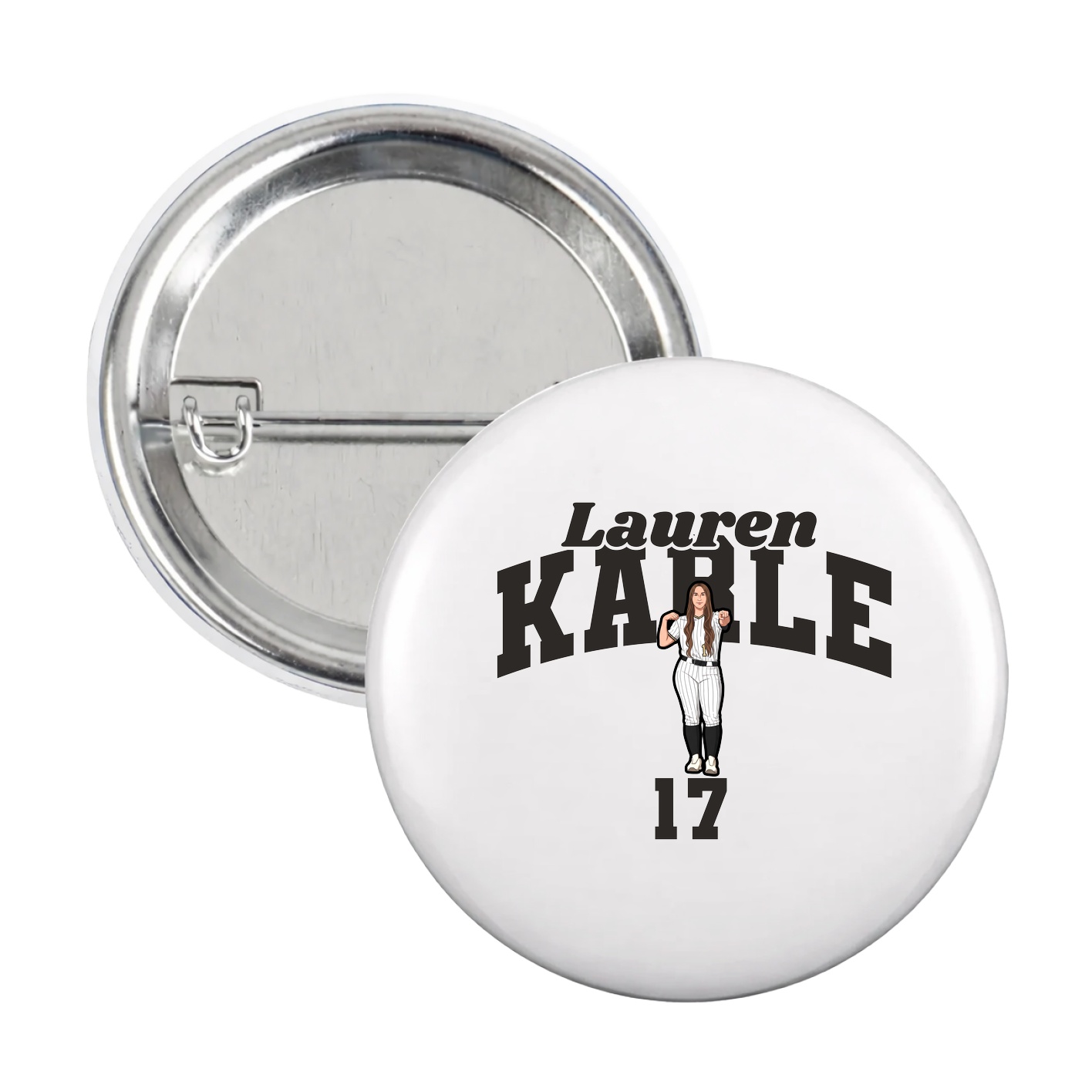 Game Day Button — Signature Arch in White