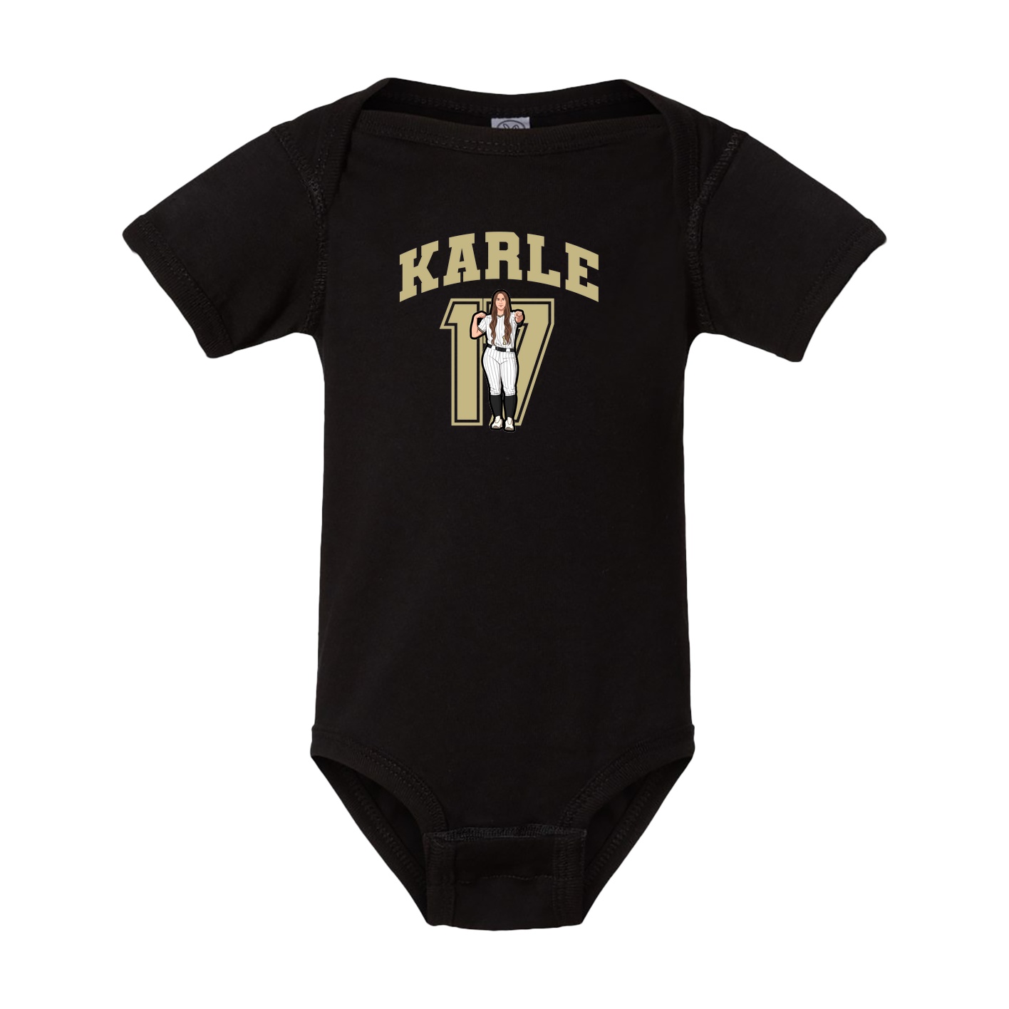 Baby Onesie — Number in Black